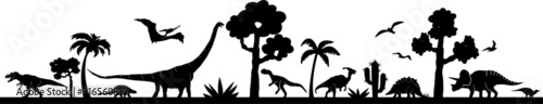 Dino Dinosaur Silhouette Vector Outline
