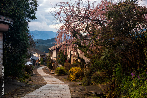 Magome juku in spring, Kiso valley