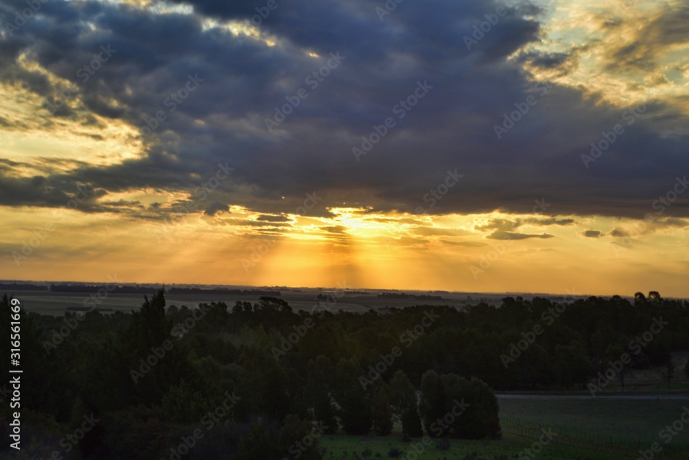 Fototapeta premium Zoom atardecer Puan Buenos Aires