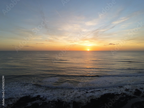 Coucher de soleil sur l Anse aux moines