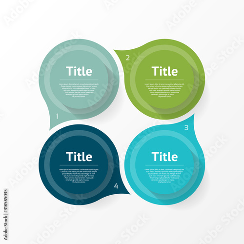 Vector circle infographic. Template for diagram, graph, presentation and chart. Business concept with 4 options, parts, steps or processes. Abstract background