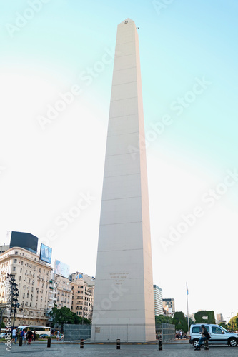 The Obelisco de Buenos Aires, National Historic Monument in Buenos Aires of Argentina