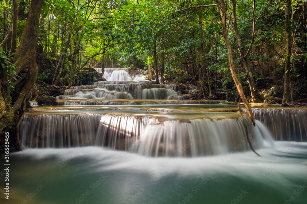 The beautiful waterfall in deep forest during rainy season at Phu Hin Rong Kla National Park, Thailand The beautiful waterfall in deep forest during rainy season at Phu Hin Rong Kla National Park, Thailand