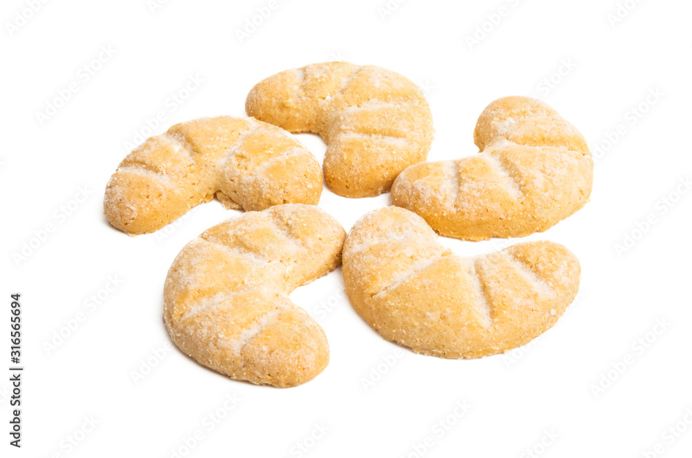 vanilla butter cookies isolated vanilla butter cookies isolated