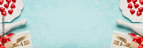 Valentine's Day setting table