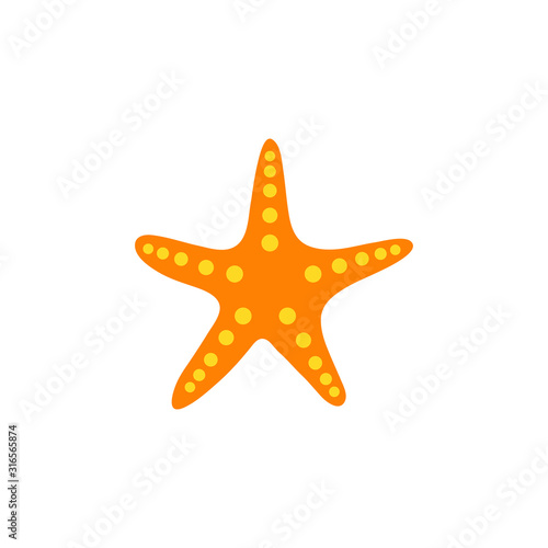 starfish icon black vector sign