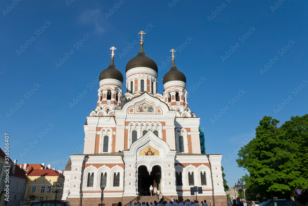 Alexander Nevsky Cathedral. Old city, Tallinn, Estonia...