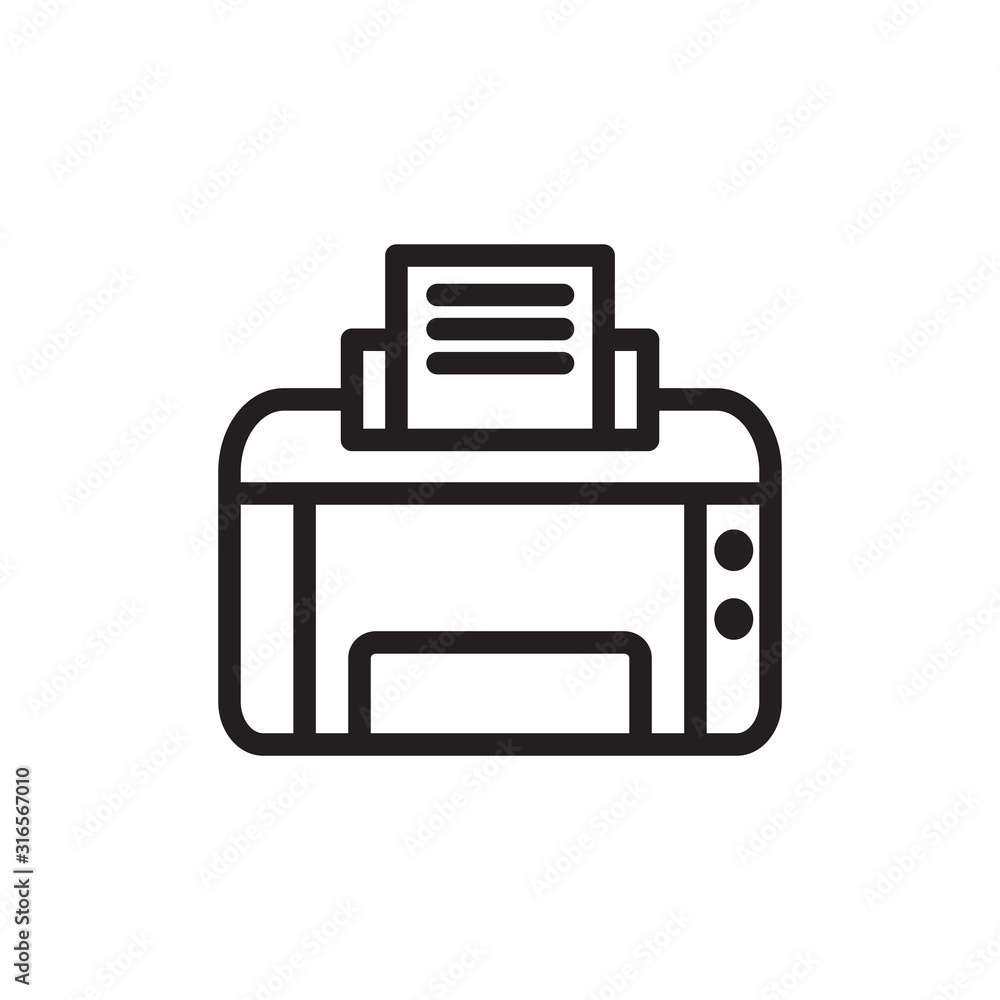 Printer icon vector design template Printer icon vector design template
