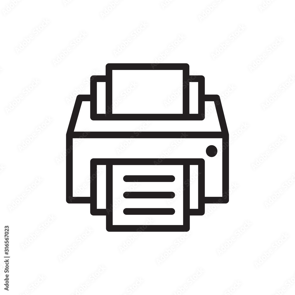 Printer icon vector design template Printer icon vector design template