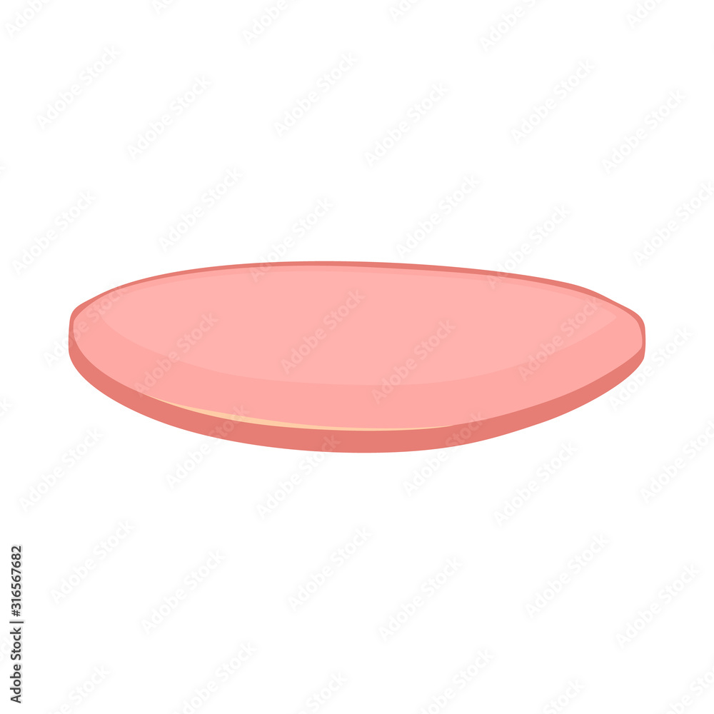 Isolated object of cutlet and sausage symbol. Graphic of cutlet and slice stock vector illustration. Isolated object of cutlet and sausage symbol. Graphic of cutlet and slice stock vector illustration.