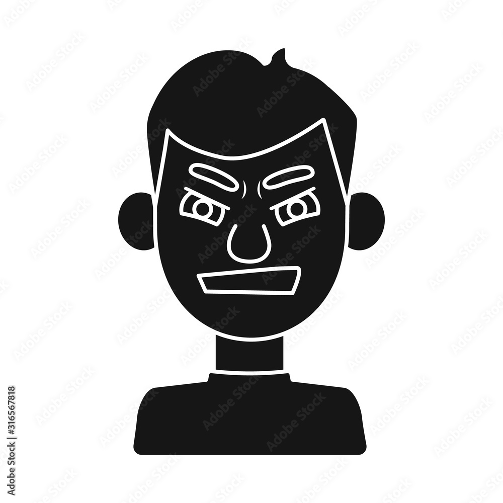 Vector illustration of guy and grimace icon. Collection of guy and hatred stock vector illustration. Vector illustration of guy and grimace icon. Collection of guy and hatred stock vector illustration.
