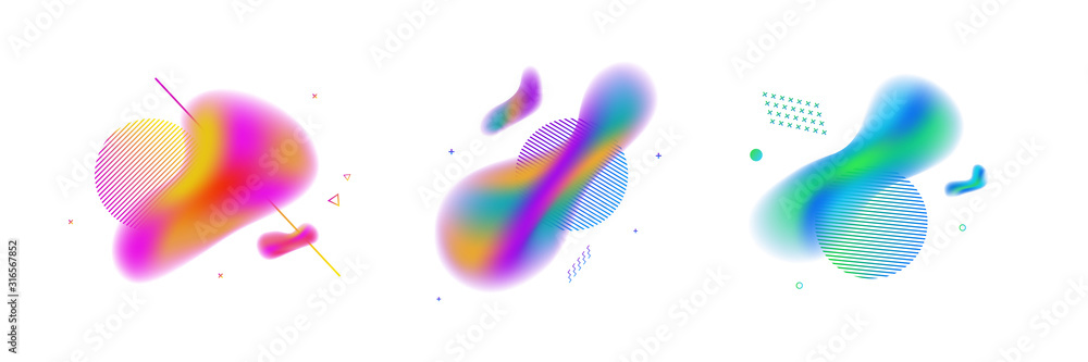 Vector fluid isolated abstract geometric purple and blue gradient ...