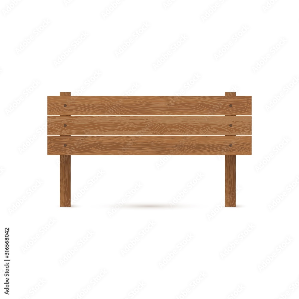 Vector illustration of horizontal wooden signboard isolated on white background. Wood texture blank sign board with copy space for text. Template for design, sale, announcement, notice. Vector illustration of horizontal wooden signboard isolated on white background. Wood texture blank sign board with copy space for text. Template for design, sale, announcement, notice.