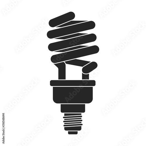 Iight bulb vector icon.Black vector icon isolated on white background light bulb.
