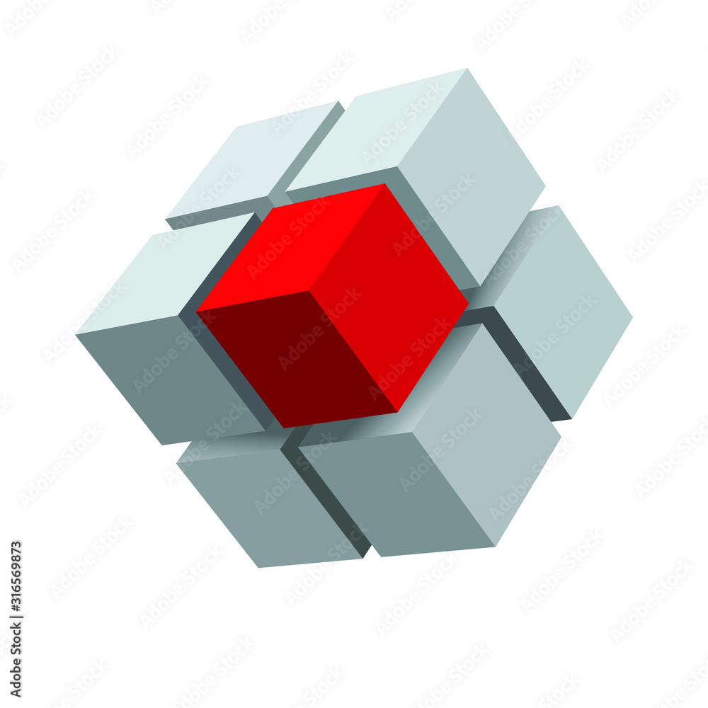 Vector 3d vector abstract composition rendering of cubes boxes graphic design Vector 3d vector abstract composition rendering of cubes boxes graphic design