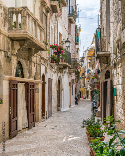 Scenic sight in old town Bari, Puglia (Apulia), southern Italy. photo