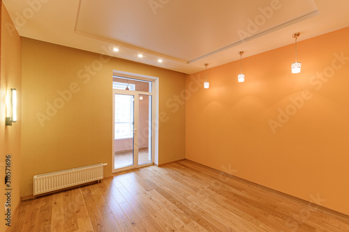 Russia  Moscow- September 08  2019  interior room apartment modern bright cozy atmosphere. general cleaning  home decoration  preparation of house for sale