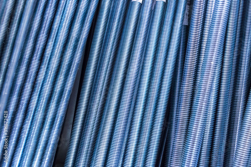 Fotografi Threaded metal rods