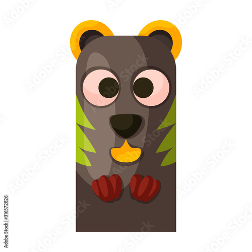 Totem vector icon.Cartoon vector icon isolated on white background totem.