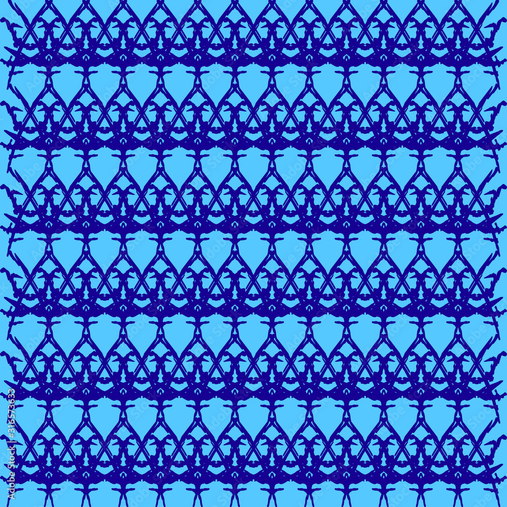 Wicker twisted pattern of wire and blue arrows on a light blue background. Wicker twisted pattern of wire and blue arrows on a light blue background.