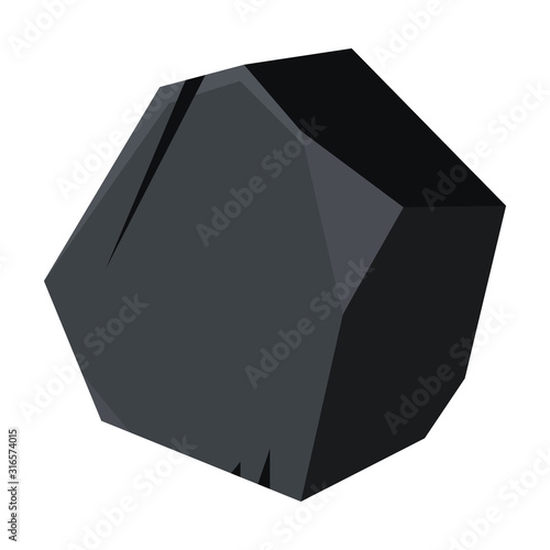 Coal of energy vector icon.Cartoon vector icon isolated on white background coal of energy.