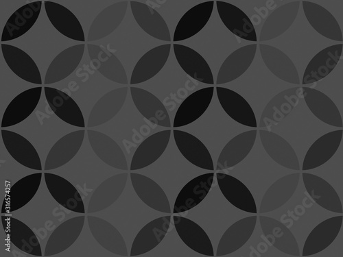 Minimal Black Geometric circles background