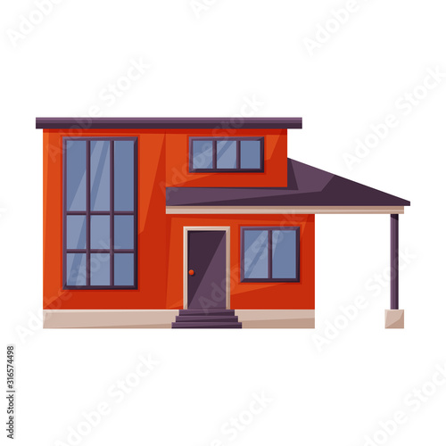 Villa of house vector icon.Cartoon vector icon isolated on white background villa of house .