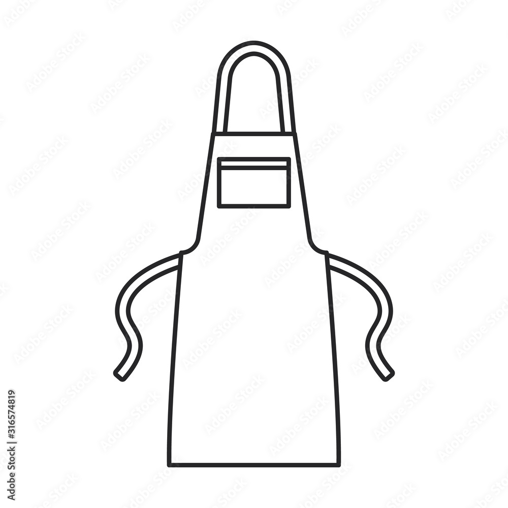 Apron vector icon.Line vector icon isolated on white background apron. Apron vector icon.Line vector icon isolated on white background apron.