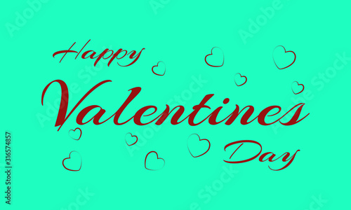 Happy Valentine's Day. Vector illustration of greeting card, banner
