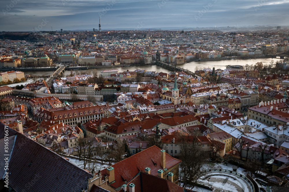 Prague view from above