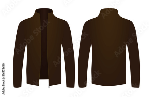 Brown autumn jacket. vector illustration