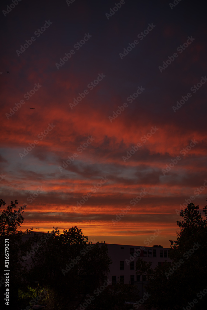 sunset sky colours