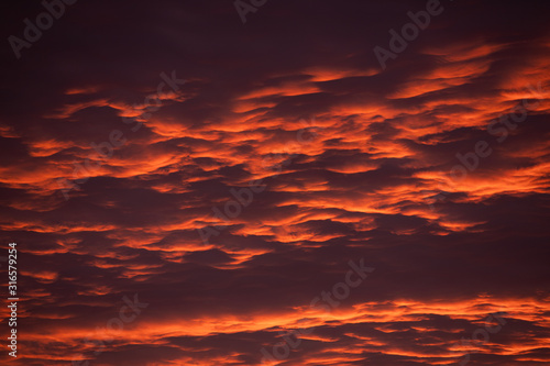 Fototapeta Naklejka Na Ścianę i Meble -  Cloudscape at sunset over the Uetliberg, Switzerland, Europe
