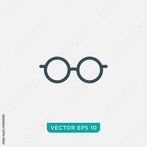 Eye Glasses Icon Design, Vector EPS10
