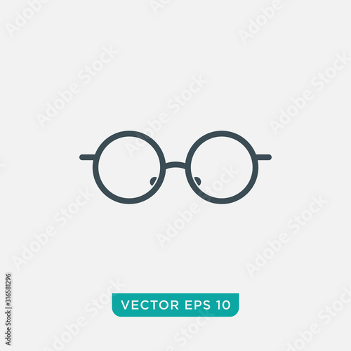 Eye Glasses Icon Design, Vector EPS10