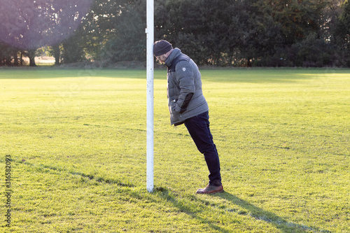 at the football pitch