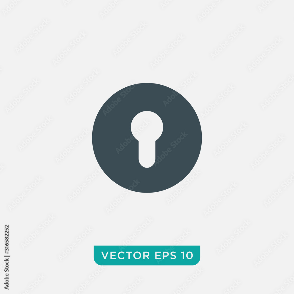 Keyhole Icon Design, Vector EPS10 Keyhole Icon Design, Vector EPS10