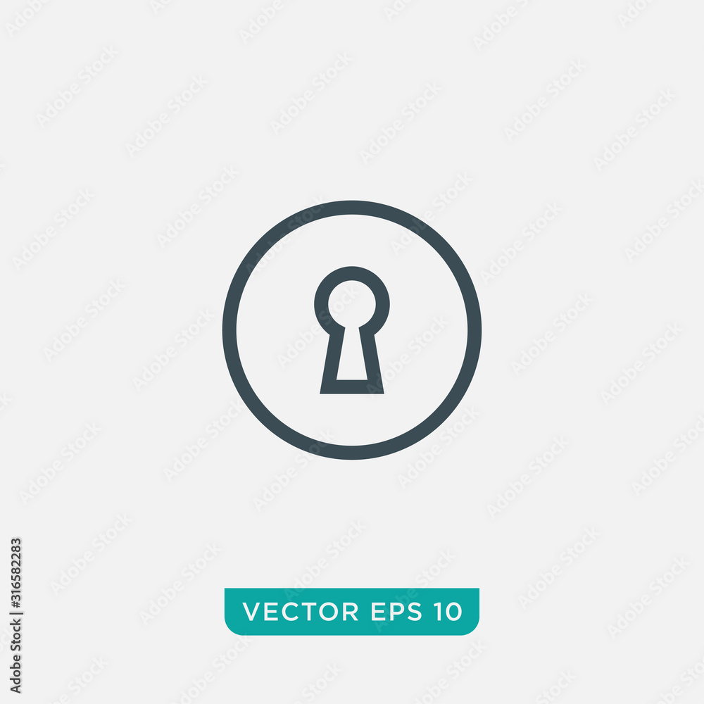 Keyhole Icon Design, Vector EPS10 Keyhole Icon Design, Vector EPS10