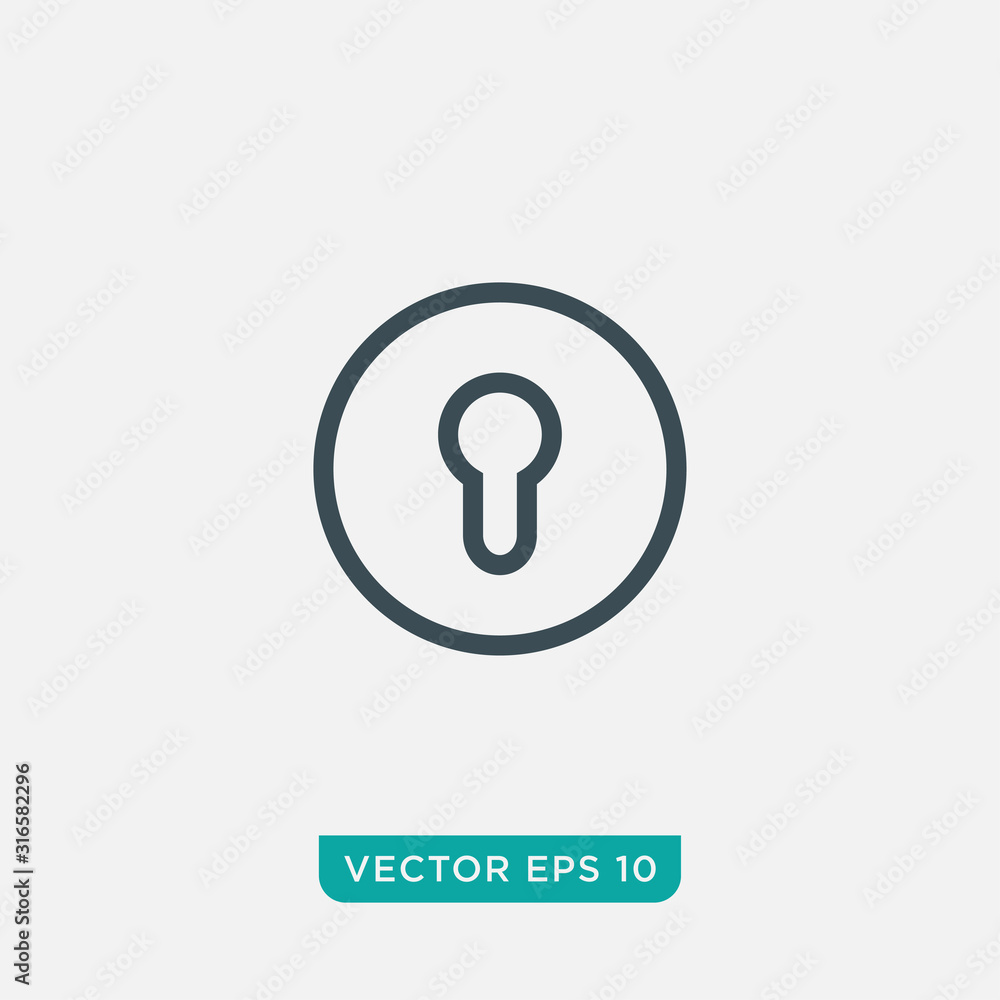 Keyhole Icon Design, Vector EPS10 Keyhole Icon Design, Vector EPS10