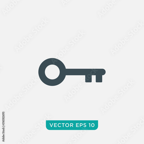 Key Icon Design, Vector EPS10 © Moonbee