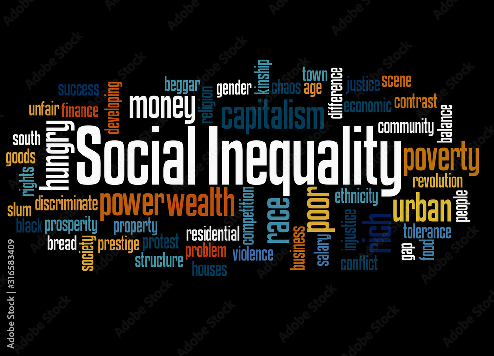 Social Inequality word cloud concept 2
