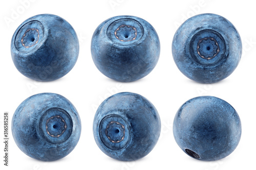 blueberry, isolated on white background, clipping path, full depth of field