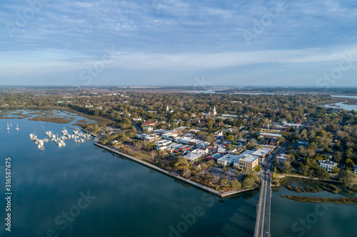 Aerial Photo of Downtown Beaufort, South Carolina