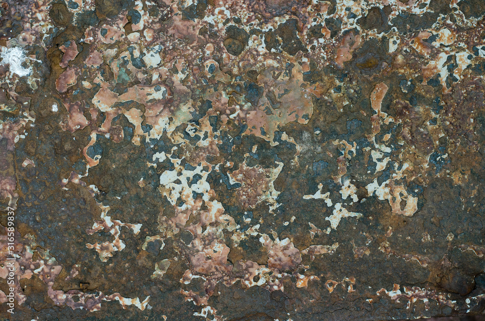 Rusty metal surface. The old iron door. Rough texture. Rusty metal surface. The old iron door. Rough texture.