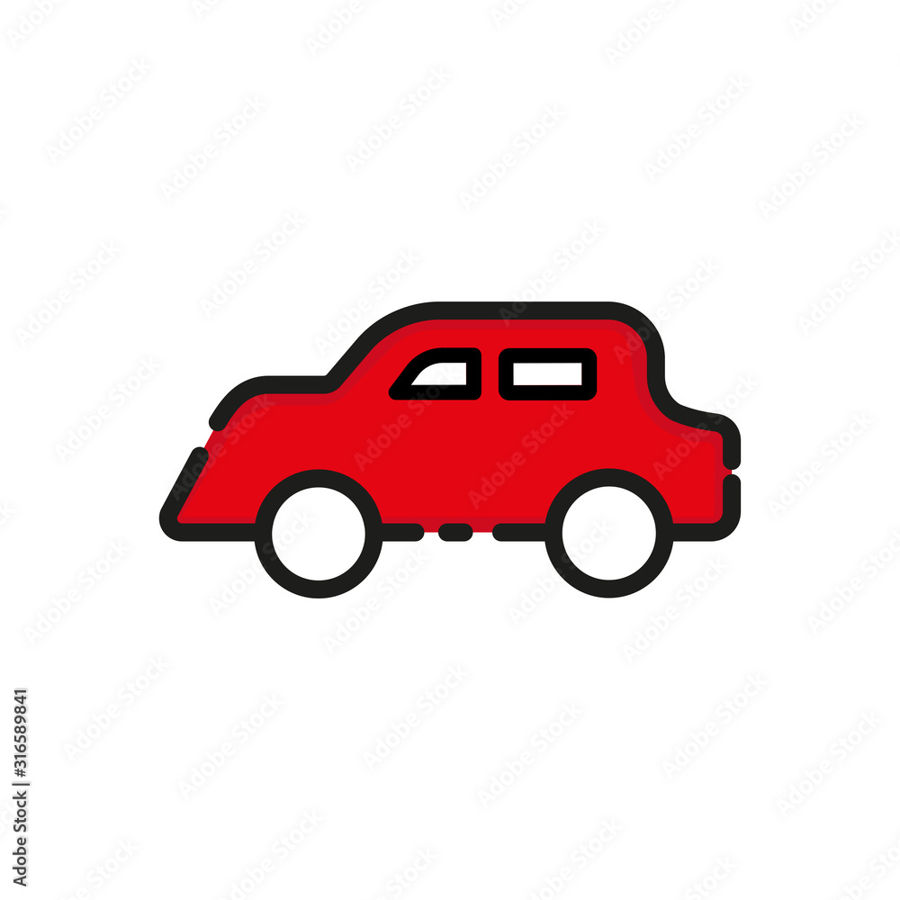 Car flat icon. Design template vector
