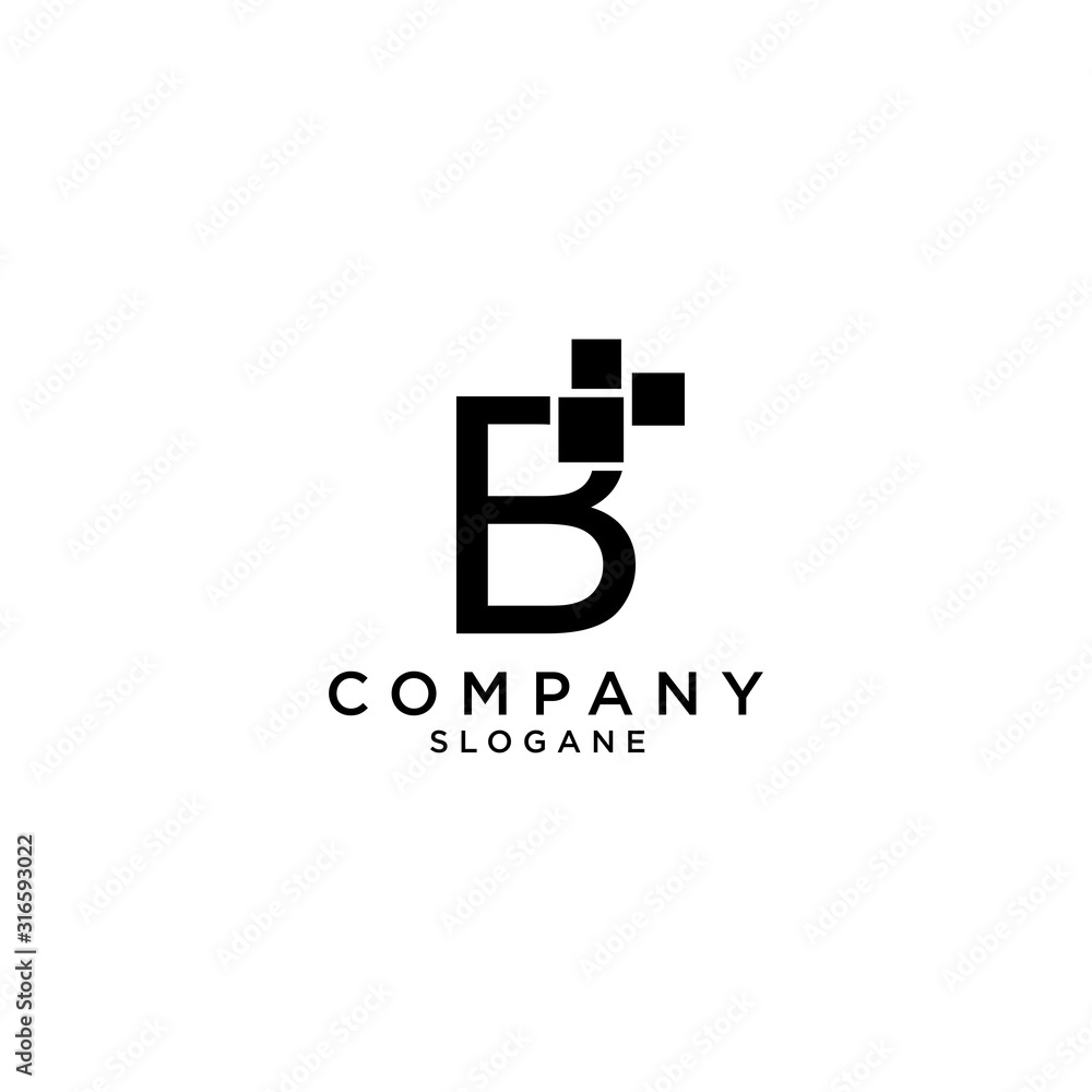 Obraz premium letter b logo design vector art