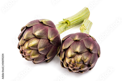 Fresh artichokes photo