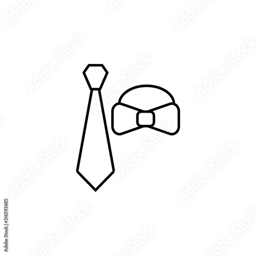 tie, cravat line icon. Elements of wedding illustration icons. Signs, symbols can be used for web, logo, mobile app, UI, UX