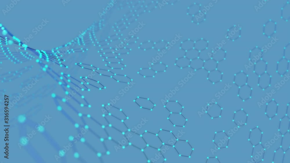 digital field with many small glowing particles, looped background for technology projects digital field with many small glowing particles, looped background for technology projects