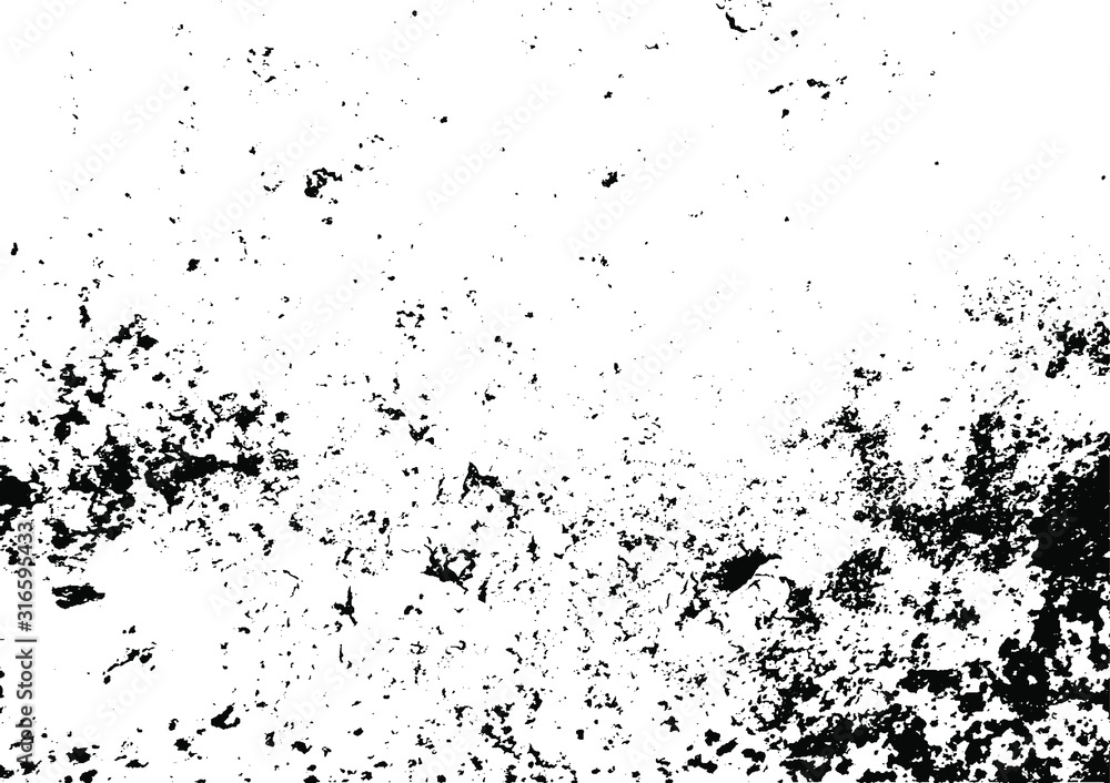 Rough black and white texture vector. Distressed overlay texture. Grunge background. Abstract textured effect. Vector Illustration. Black isolated on white background. EPS10.